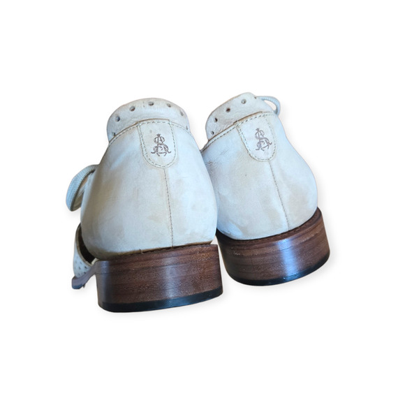 The Office of Angela Scott Mr. Muffin Cream Suede Leather Cutout Loafer US 10 - Picture 7 of 10